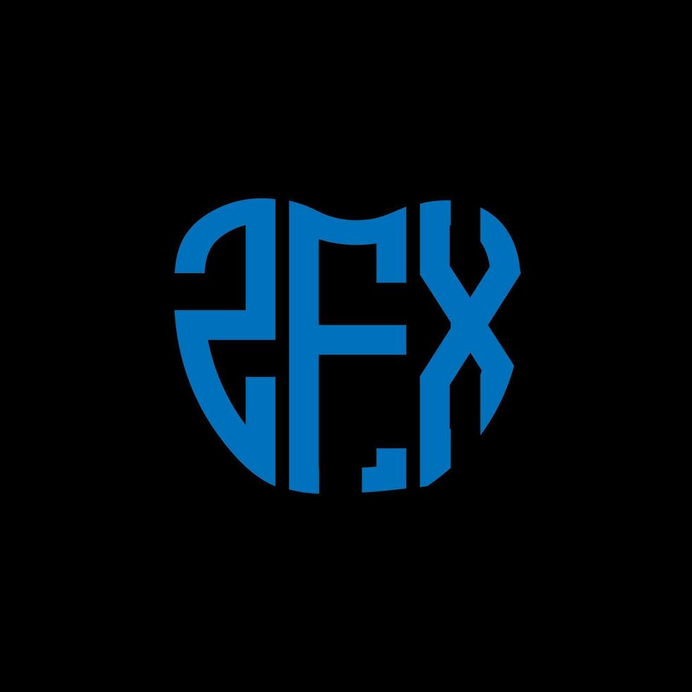 zfx brief logo creatief ontwerp. zfx uniek ontwerp. vector