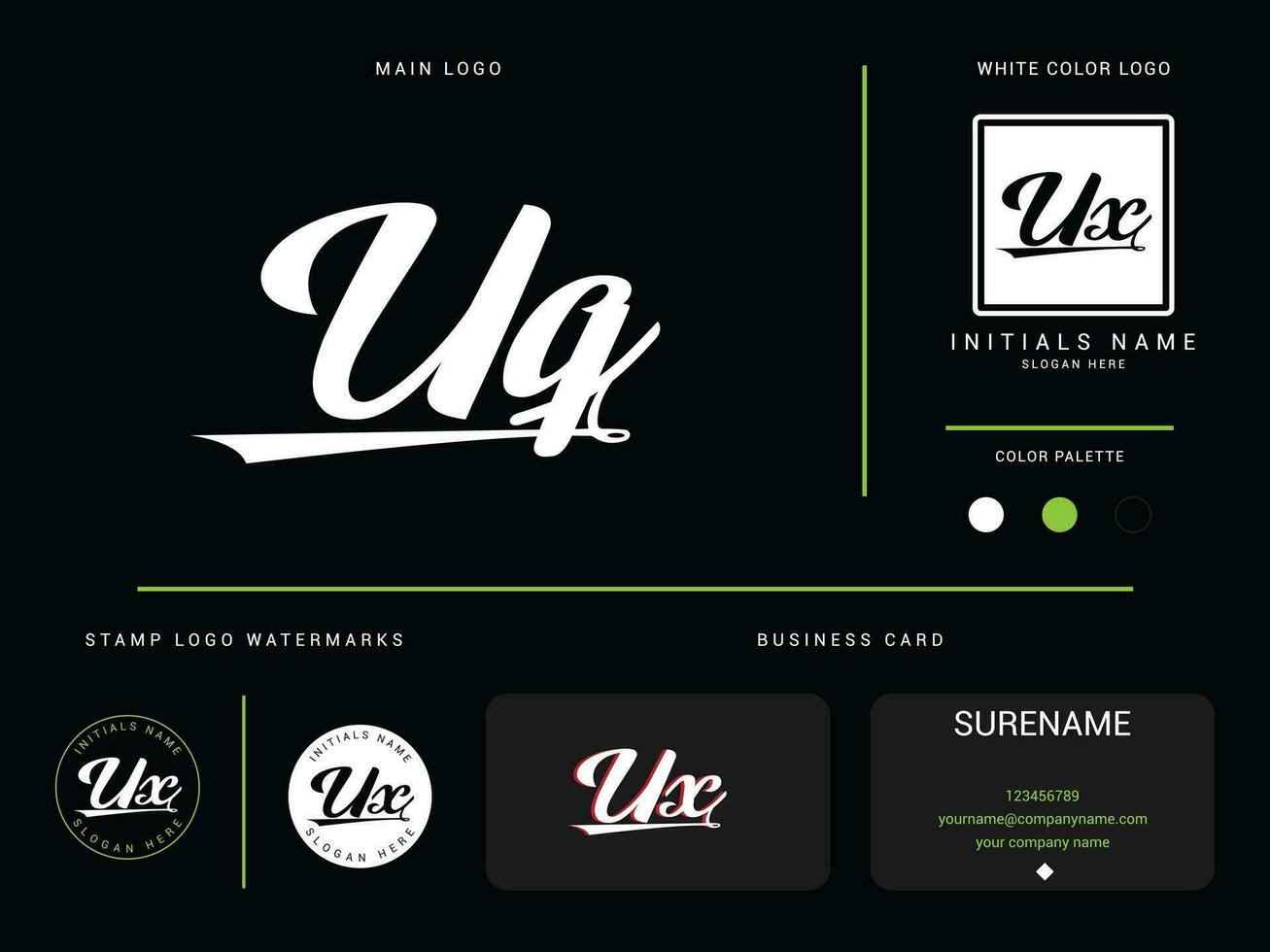 abstract luxe uq logo vector, eerste uq kleding mode bedrijf logo vector