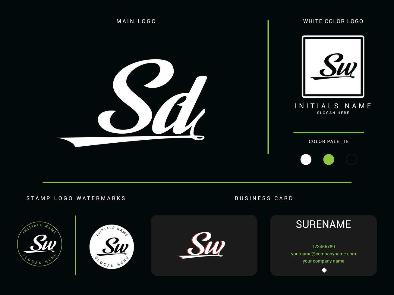 kleding sd luxe logo, minimalistische mode sd logo icoon en branding ontwerp vector