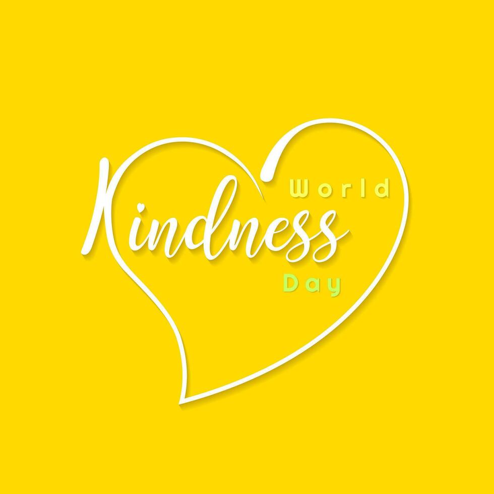 wereld vriendelijkheid dag, november 13, met gemakkelijk typografie, groet kaart post vector