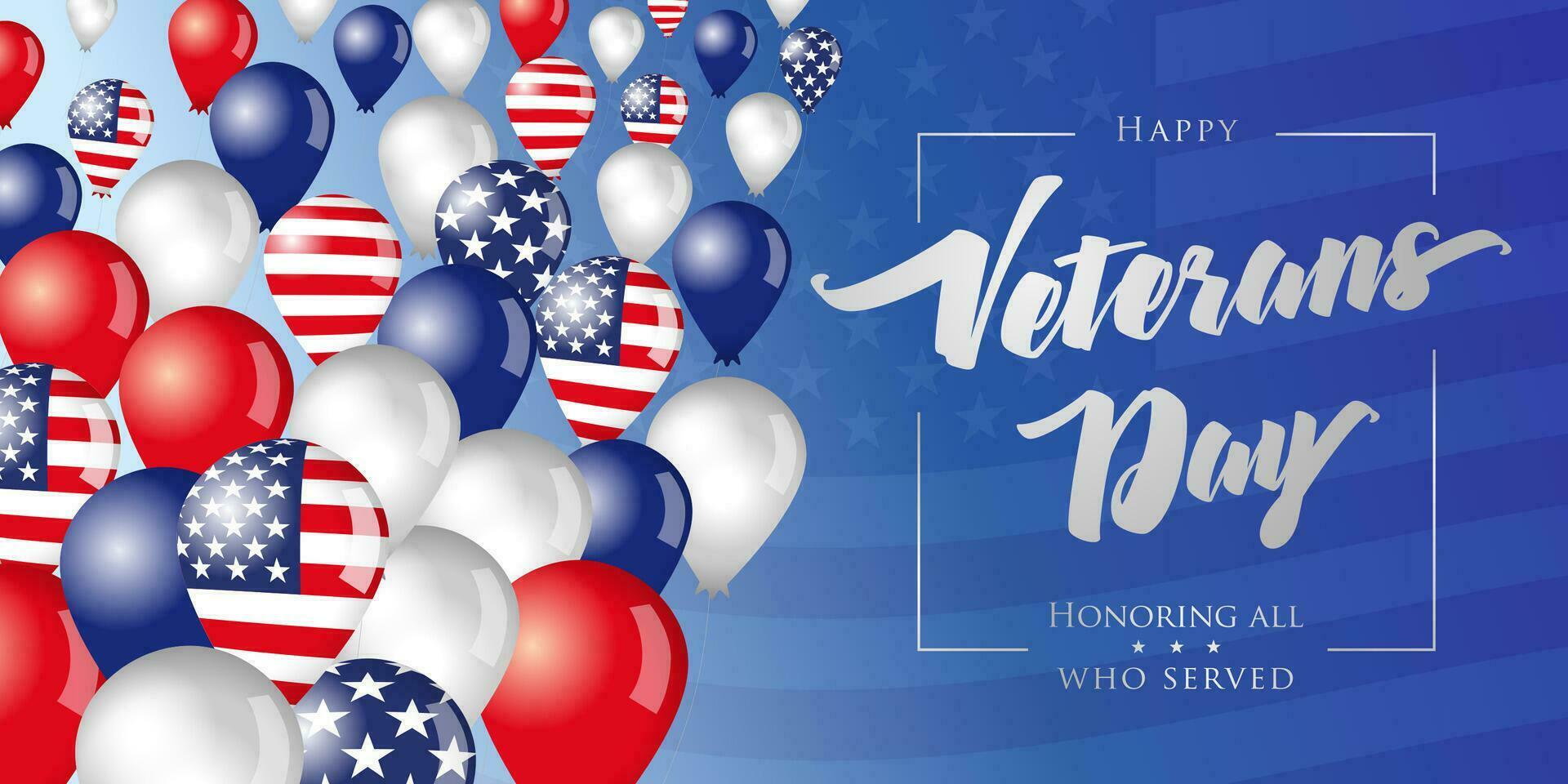 gelukkig veteranen dag Verenigde Staten van Amerika creatief banier vector