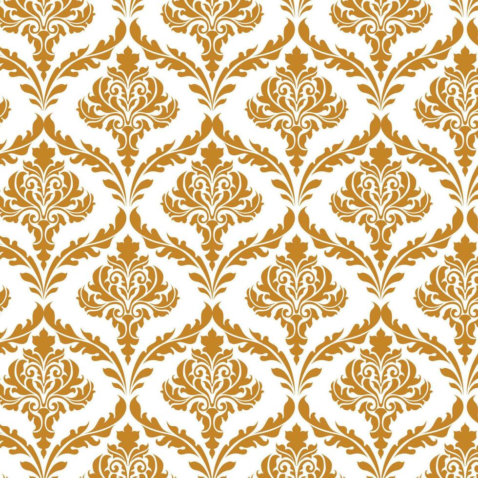 een luxueus goud en wit behang patroon voor elegant interieurs vector