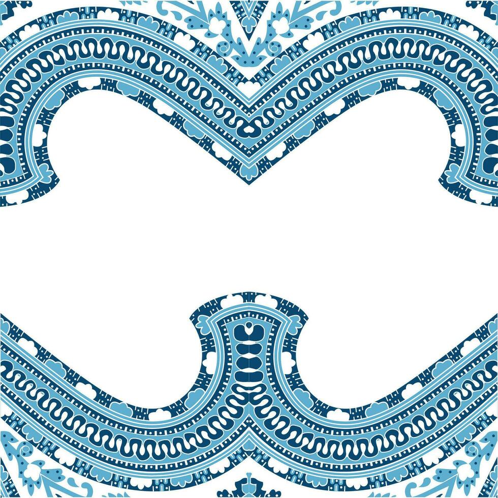 een blauw en wit patroon met een wit achtergrond vector