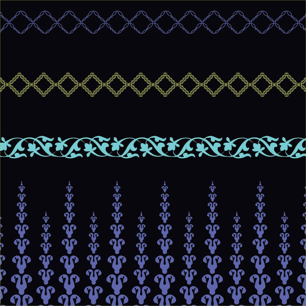 illustratie van vier uniek patronen Aan een zwart achtergrond vector