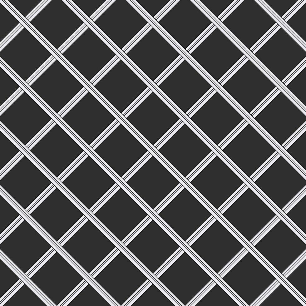 een monochromatisch geruit patroon met diagonaal lijnen vector