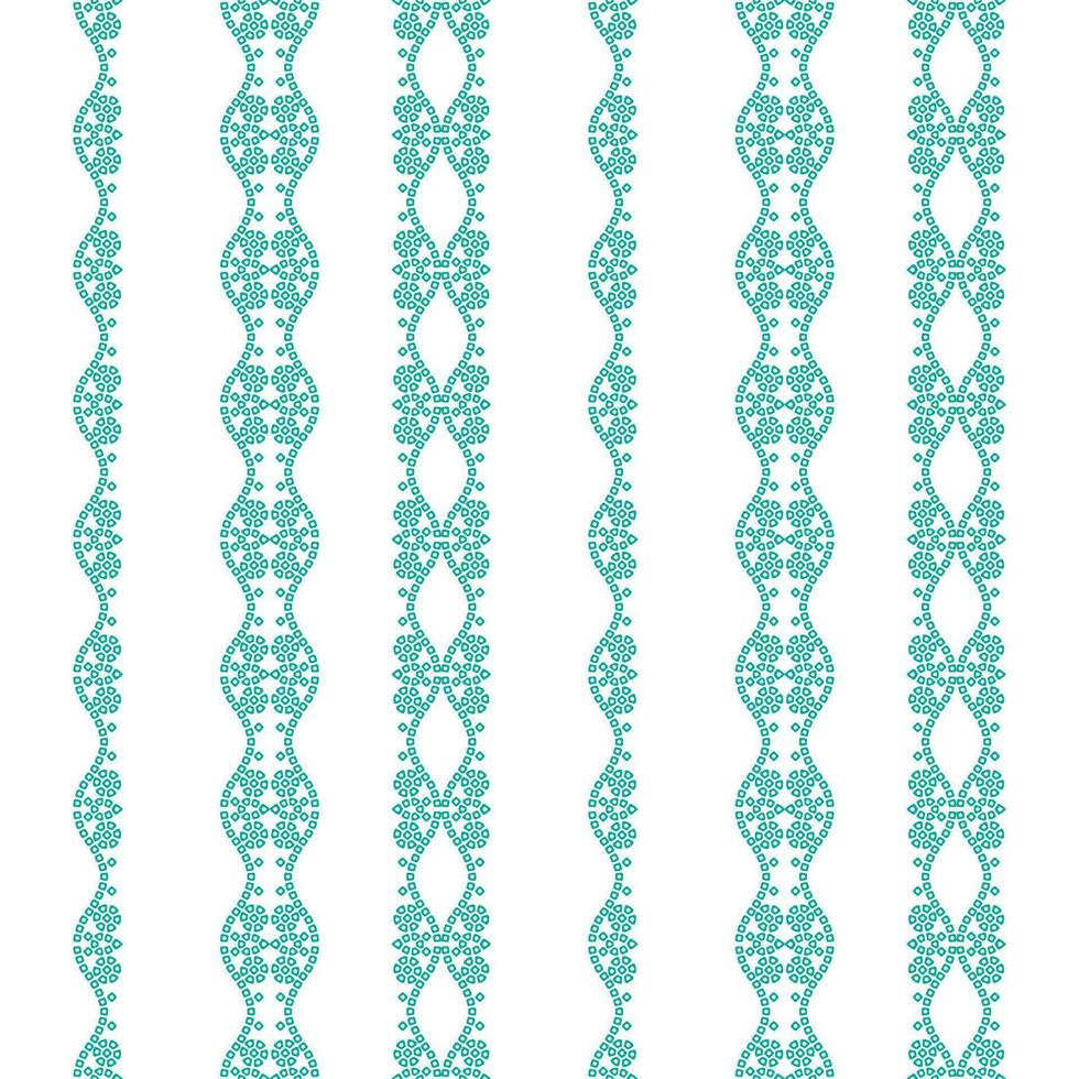 een groen en wit patroon borders tegen een wit achtergrond vector