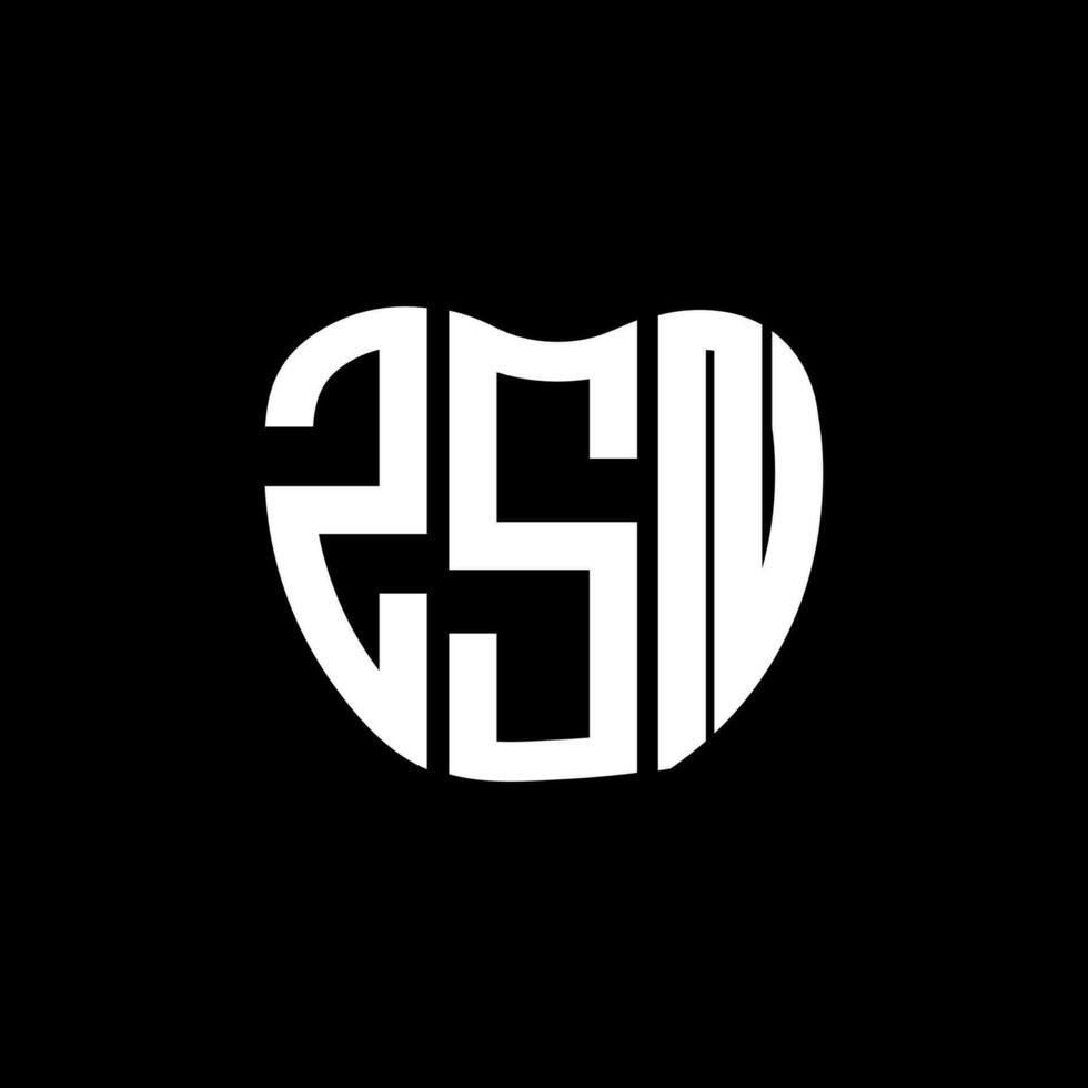 zsn brief logo creatief ontwerp. zsn uniek ontwerp. vector