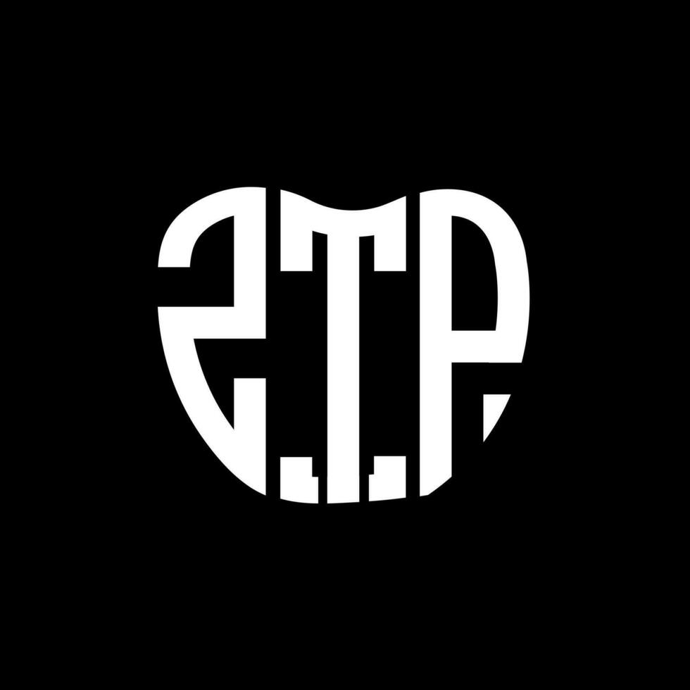 ztp brief logo creatief ontwerp. ztp uniek ontwerp. vector