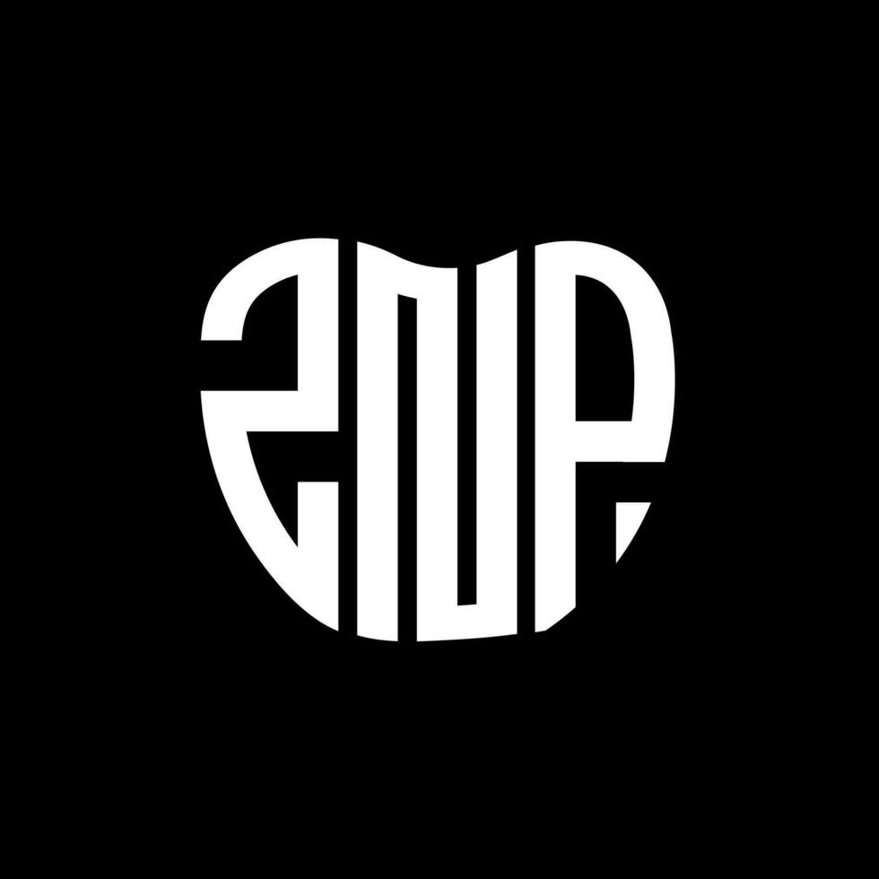 znp brief logo creatief ontwerp. znp uniek ontwerp. vector