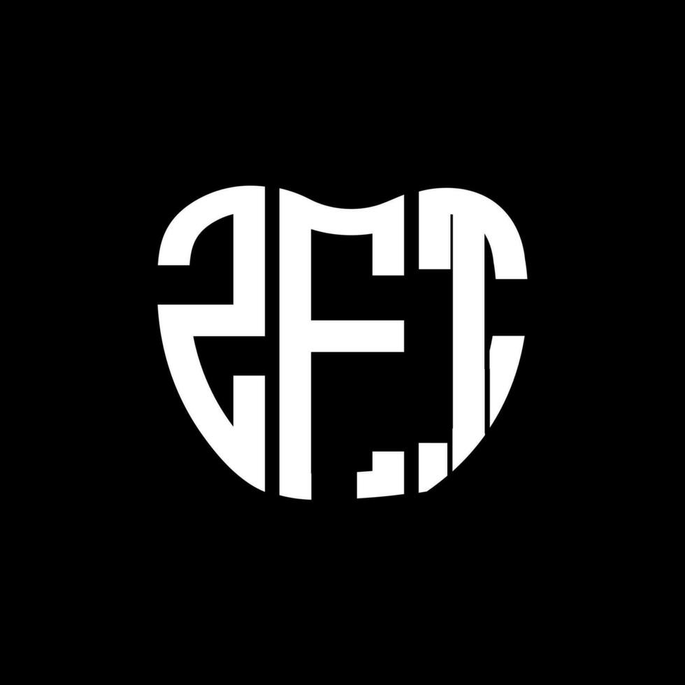 zft brief logo creatief ontwerp. zft uniek ontwerp. vector