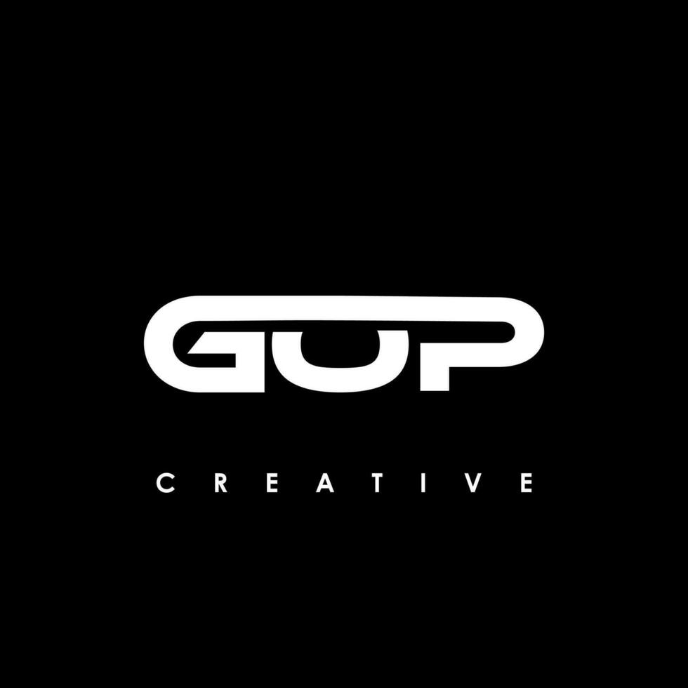 gop brief eerste logo ontwerp sjabloon vector illustratie