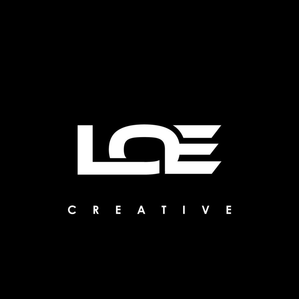 loe brief eerste logo ontwerp sjabloon vector illustratie