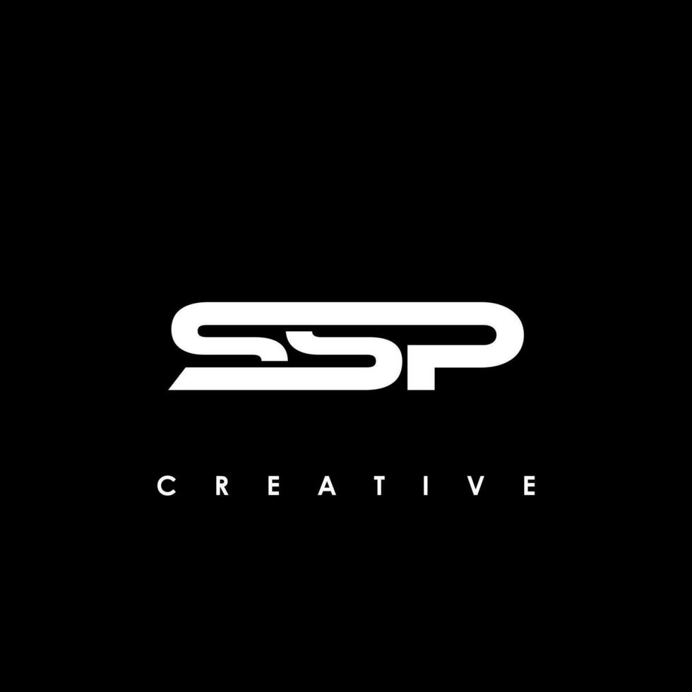 ssp brief eerste logo ontwerp sjabloon vector illustratie