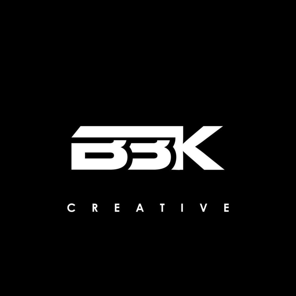 bbk brief eerste logo ontwerp sjabloon vector illustratie