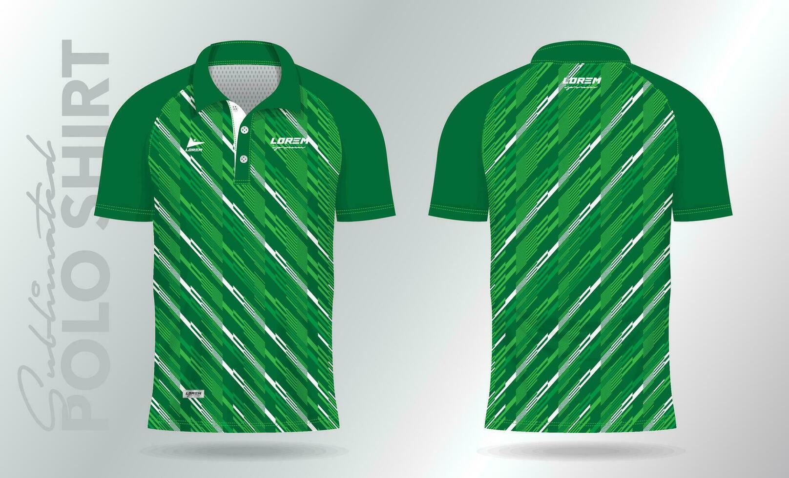 groen polo overhemd mockup sjabloon ontwerp voor sport Jersey vector