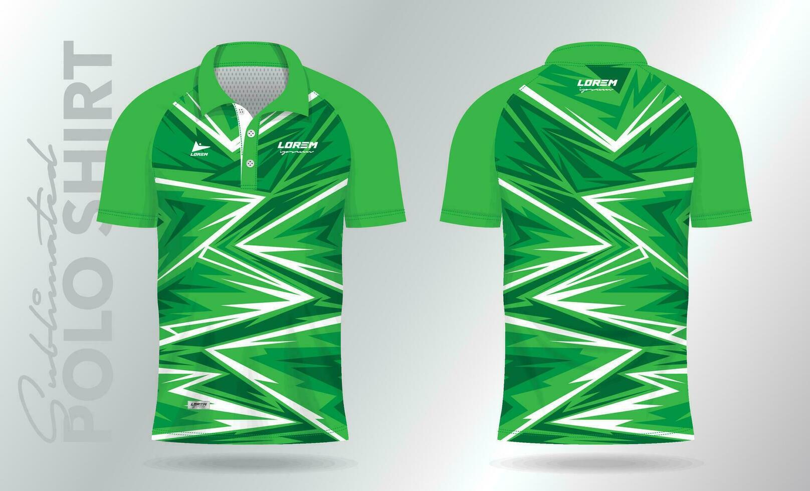 groen polo overhemd mockup sjabloon ontwerp voor sport Jersey vector