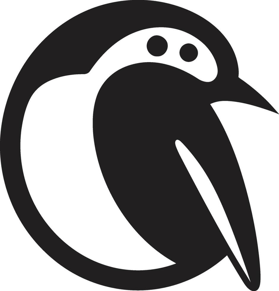 de essence van de toendra zwart vector pinguïn logo noir pinguïn icoon een modern arctisch meesterwerk