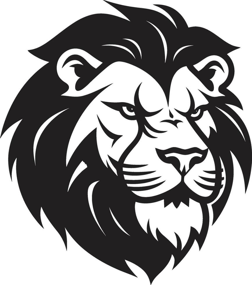 wilde majesteit zwart vector leeuw embleem in stijl strak en elegant macht ontketend in leeuw logo
