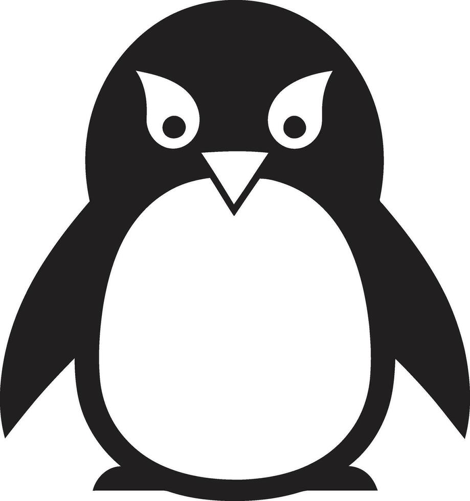 aard Refrein in zwart pinguïn symbolen ijzig kalmte elegantie in melodieus afstemmen pinguïn pictogrammen ode naar de arctisch vector
