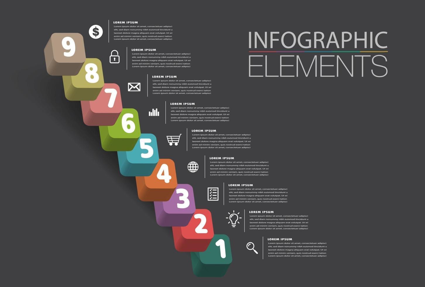 opvoeren van succesvol bedrijfsconcept. beweegt infographic vector