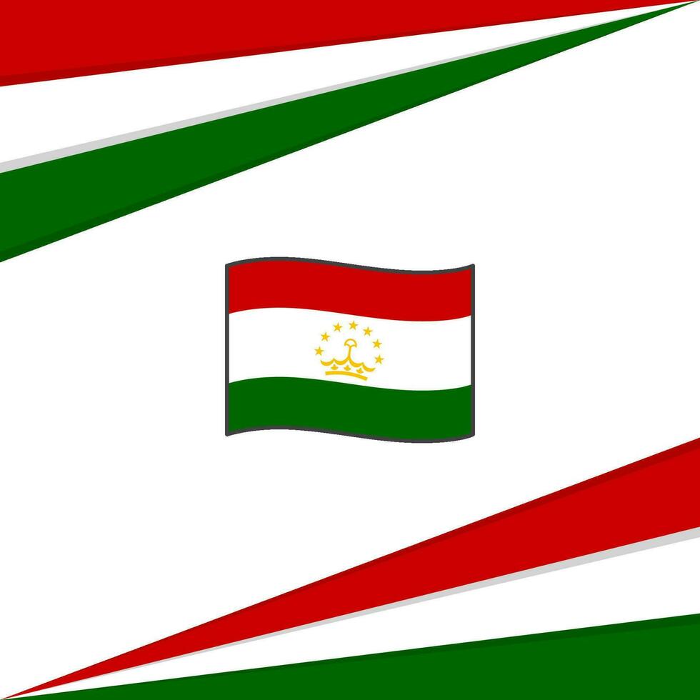 Tadzjikistan vlag abstract achtergrond ontwerp sjabloon. Tadzjikistan onafhankelijkheid dag banier sociaal media na. Tadzjikistan ontwerp vector
