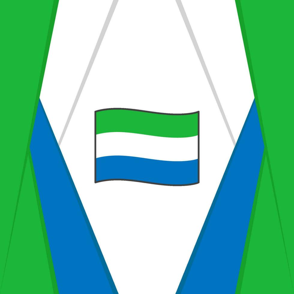 Sierra Leone vlag abstract achtergrond ontwerp sjabloon. Sierra Leone onafhankelijkheid dag banier sociaal media na. Sierra Leone achtergrond vector