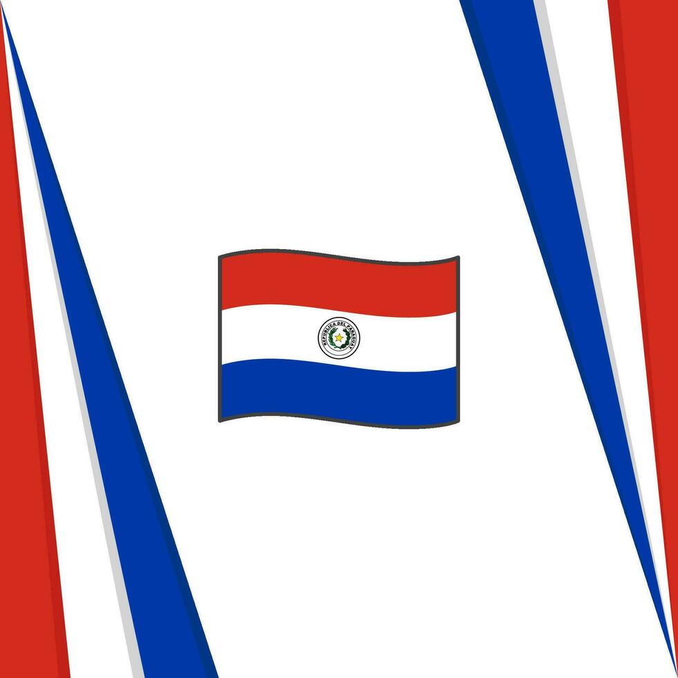 Paraguay vlag abstract achtergrond ontwerp sjabloon. Paraguay onafhankelijkheid dag banier sociaal media na. Paraguay vlag vector