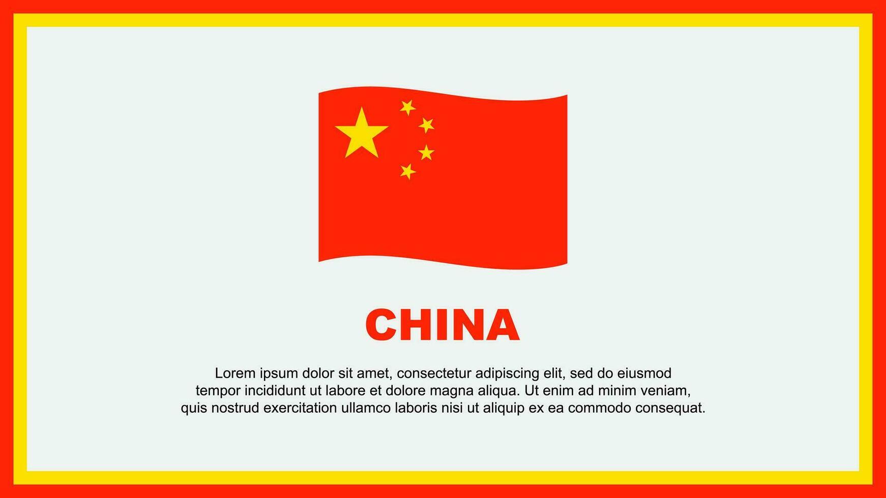 China vlag abstract achtergrond ontwerp sjabloon. China onafhankelijkheid dag banier sociaal media vector illustratie. China banier