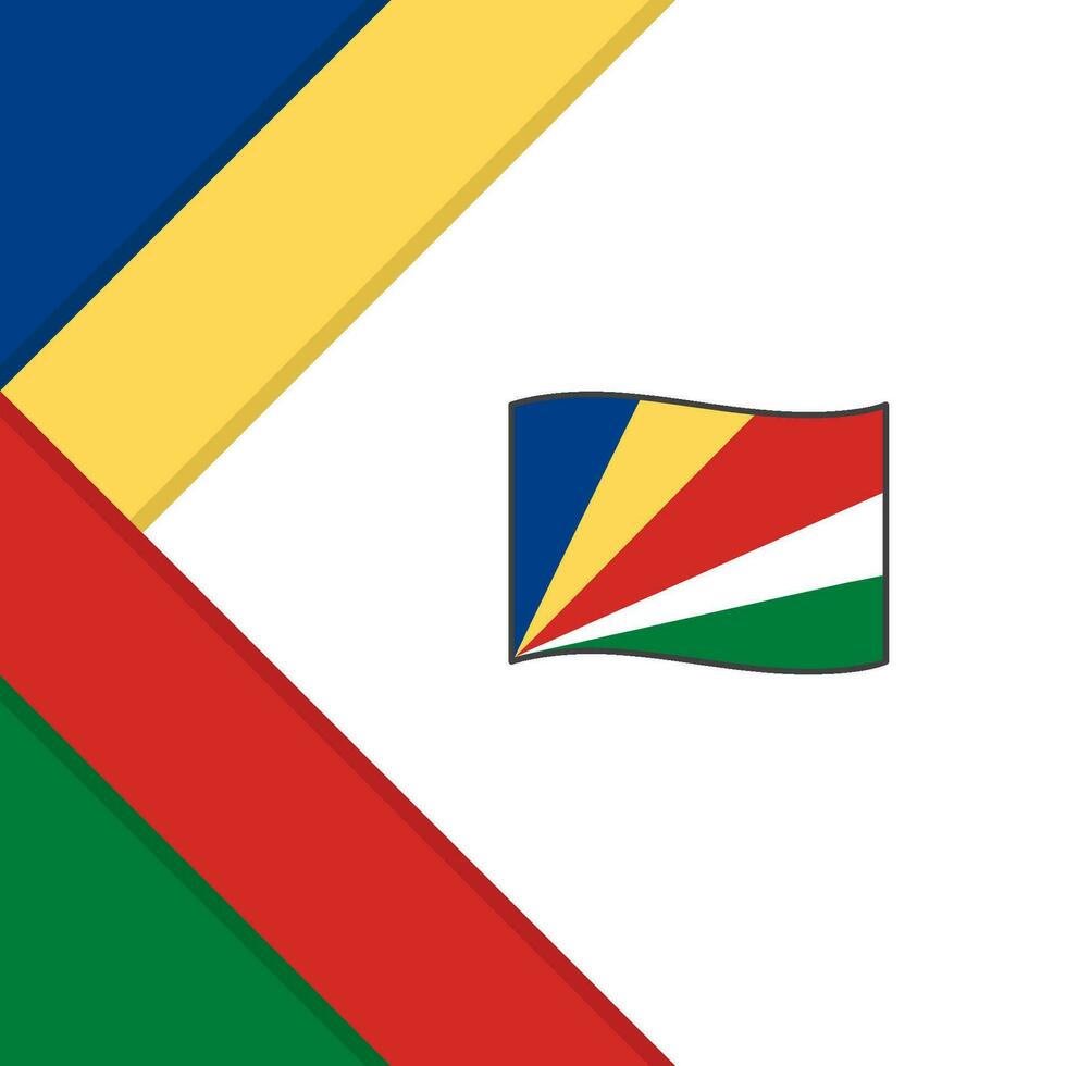 Seychellen vlag abstract achtergrond ontwerp sjabloon. Seychellen onafhankelijkheid dag banier sociaal media na. Seychellen illustratie vector