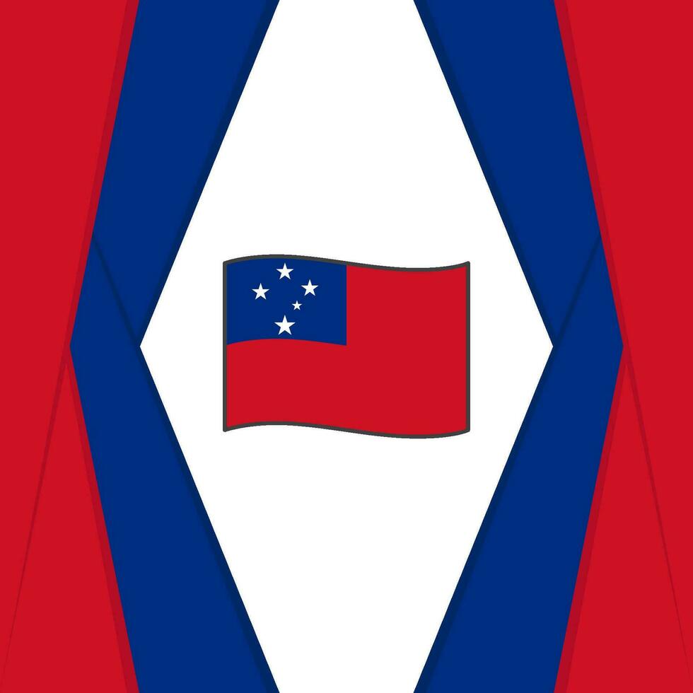 Samoa vlag abstract achtergrond ontwerp sjabloon. Samoa onafhankelijkheid dag banier sociaal media na. Samoa achtergrond vector