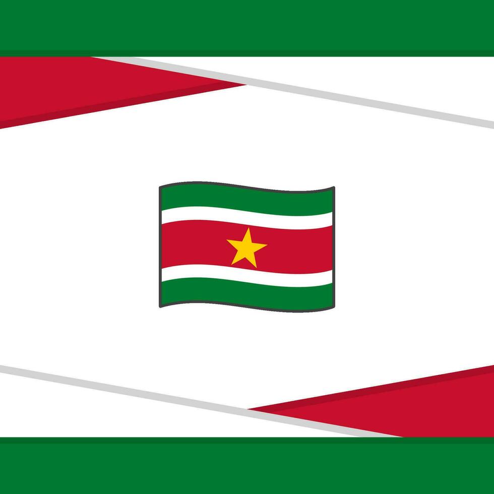 Suriname vlag abstract achtergrond ontwerp sjabloon. Suriname onafhankelijkheid dag banier sociaal media na. Suriname vector