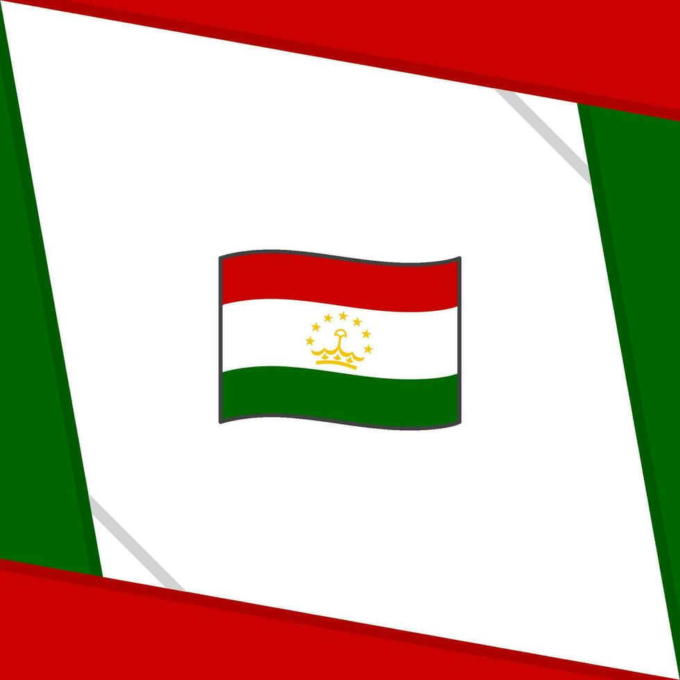 Tadzjikistan vlag abstract achtergrond ontwerp sjabloon. Tadzjikistan onafhankelijkheid dag banier sociaal media na. Tadzjikistan onafhankelijkheid dag vector