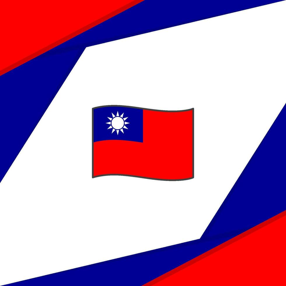 Taiwan vlag abstract achtergrond ontwerp sjabloon. Taiwan onafhankelijkheid dag banier sociaal media na. Taiwan vector