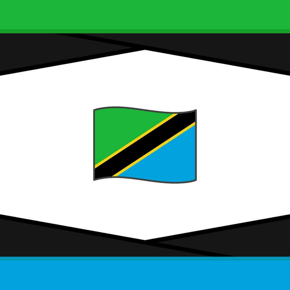 Tanzania vlag abstract achtergrond ontwerp sjabloon. Tanzania onafhankelijkheid dag banier sociaal media na. Tanzania vector