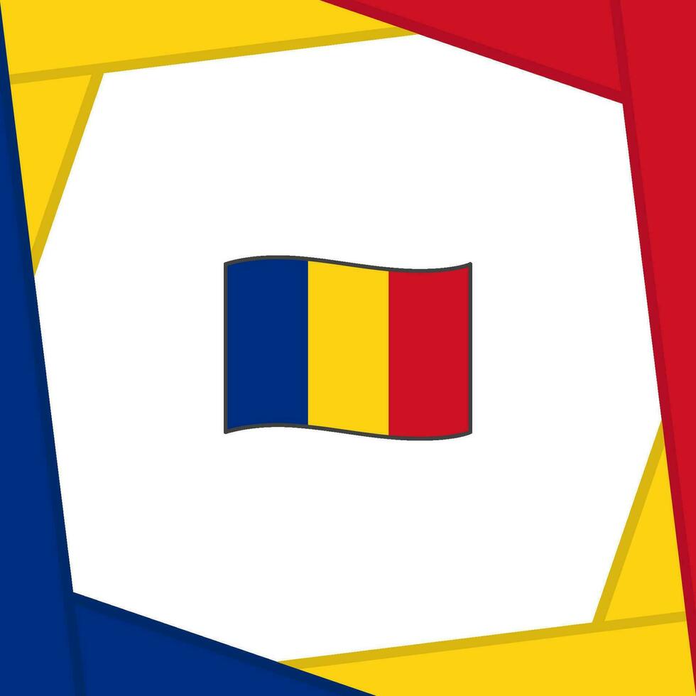 Roemenië vlag abstract achtergrond ontwerp sjabloon. Roemenië onafhankelijkheid dag banier sociaal media na. Roemenië banier vector
