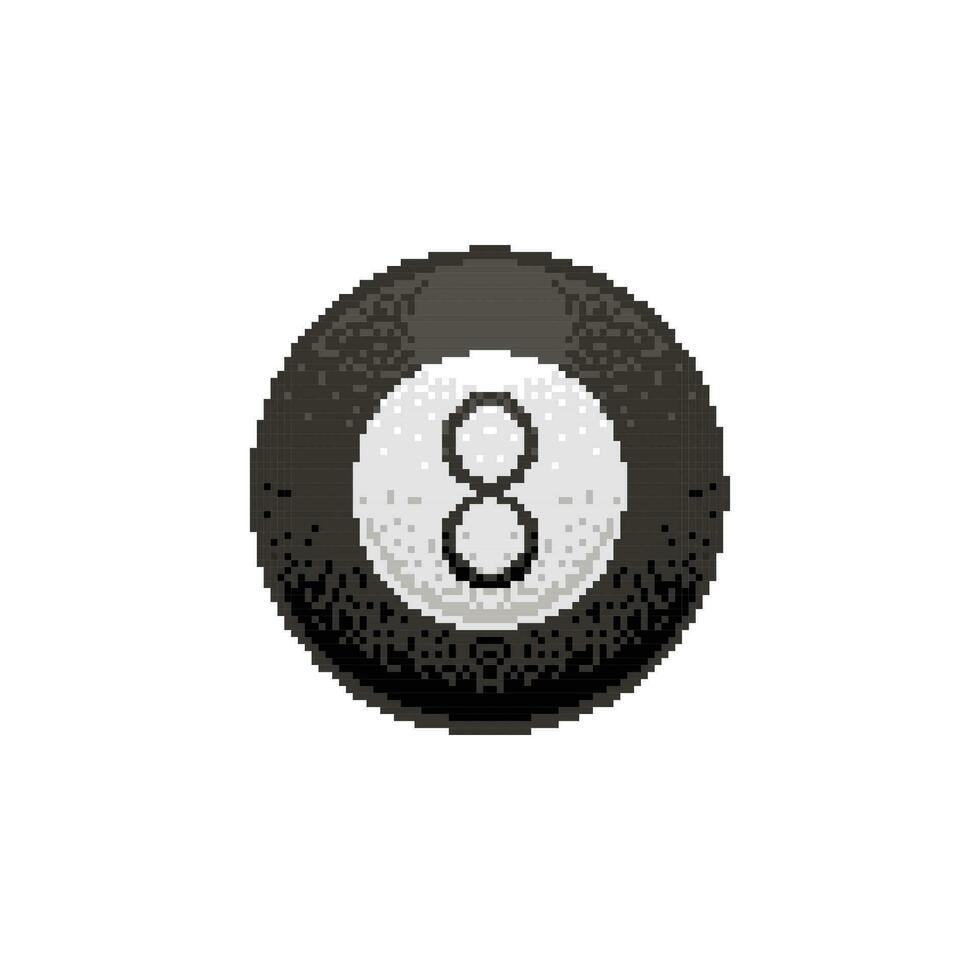 8 bal zwembad logo icoon vector
