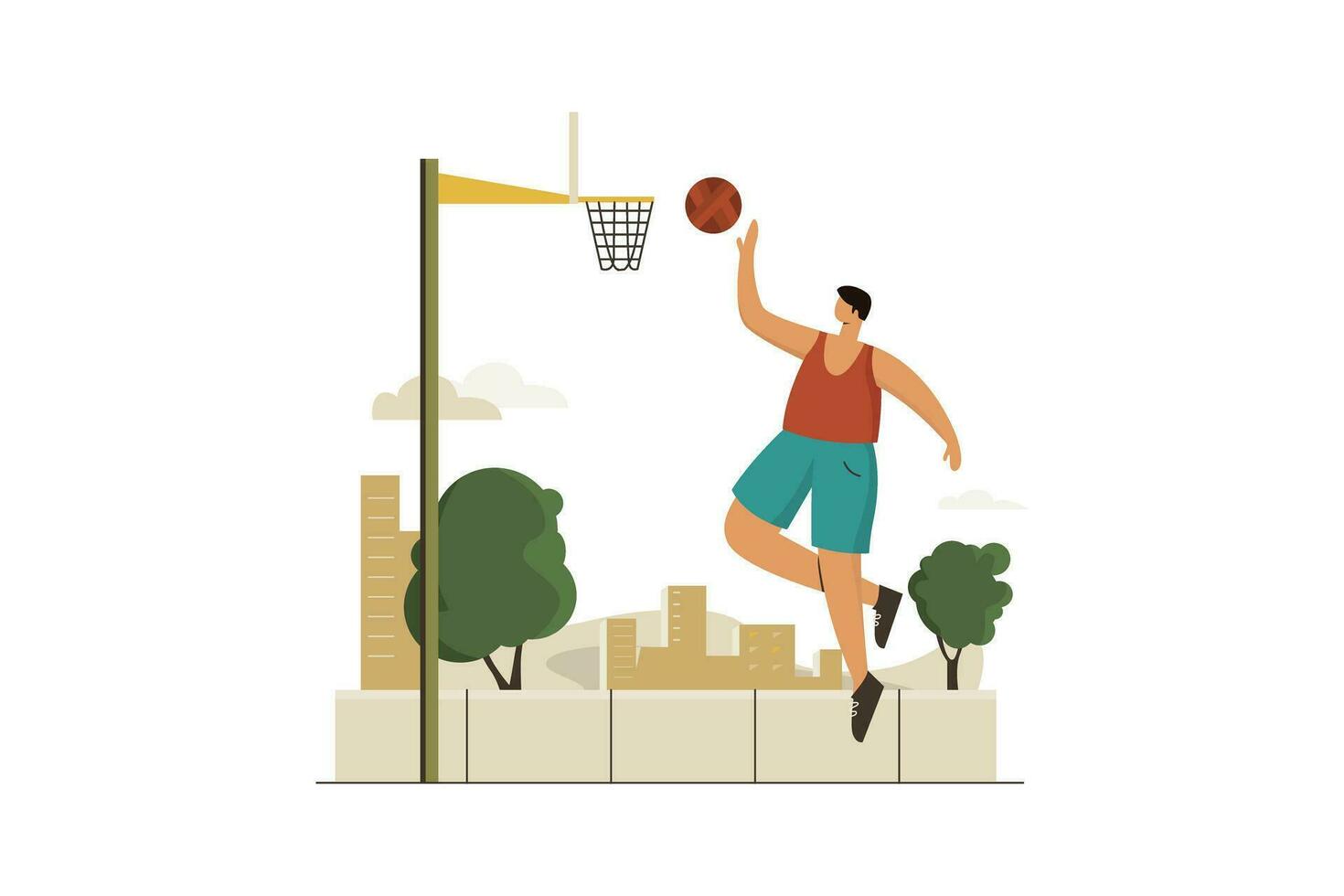 basketbal sport, leven vectoren illustratie vlak