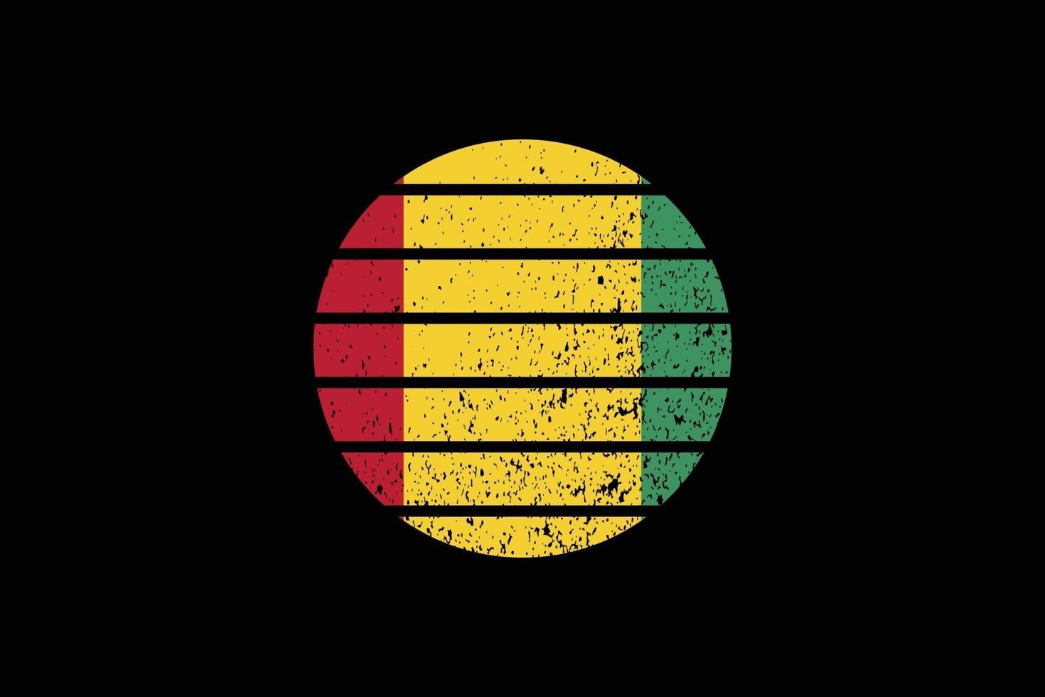 grunge-stijl vlag van Guinea. vectorillustratie. vector