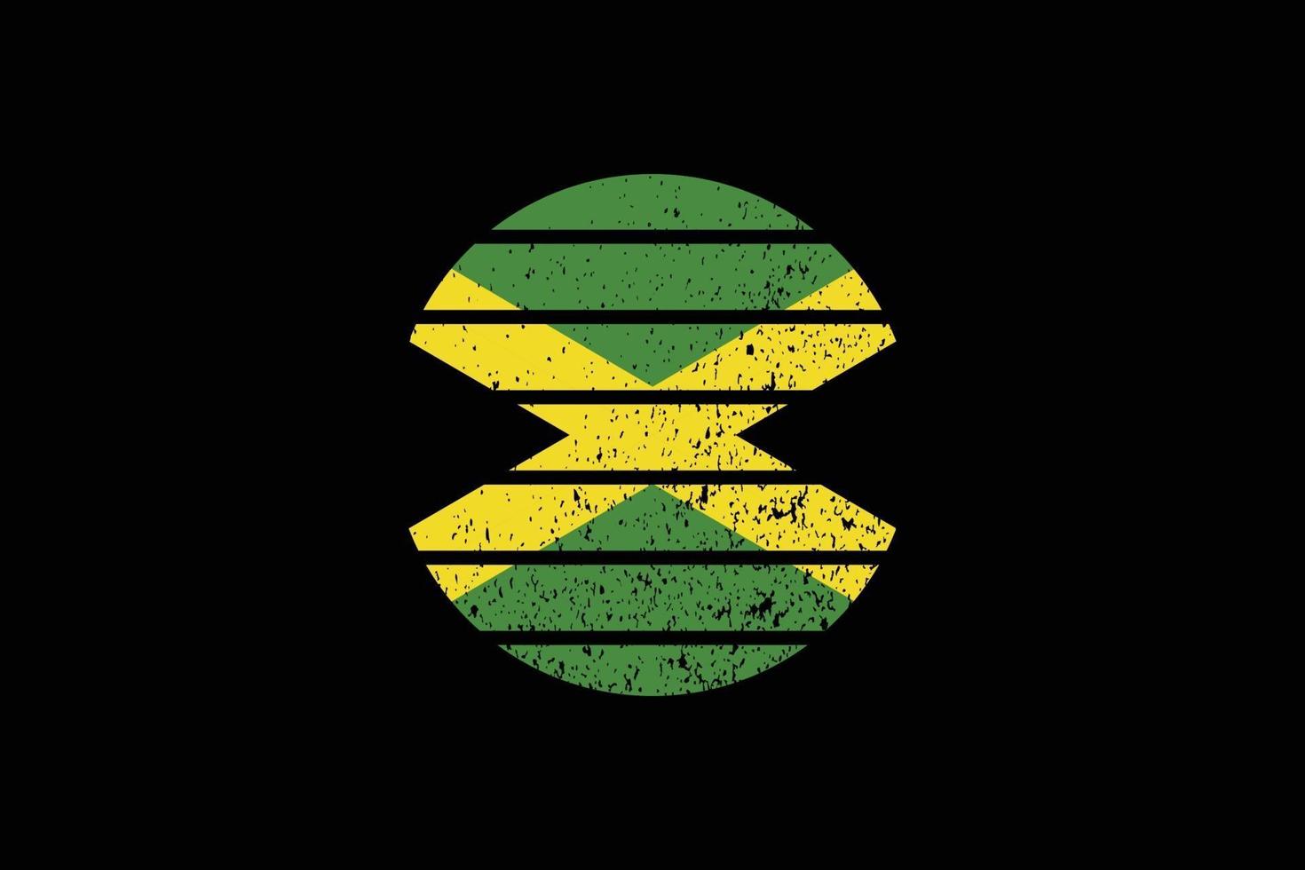 grunge stijl vlag van jamaica. vectorillustratie. vector