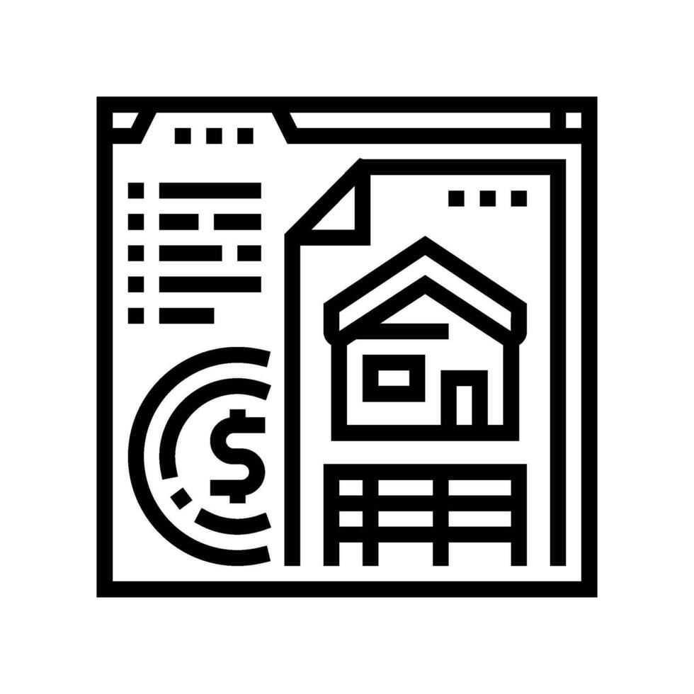 landgoed planning financieel adviseur lijn icoon vector illustratie