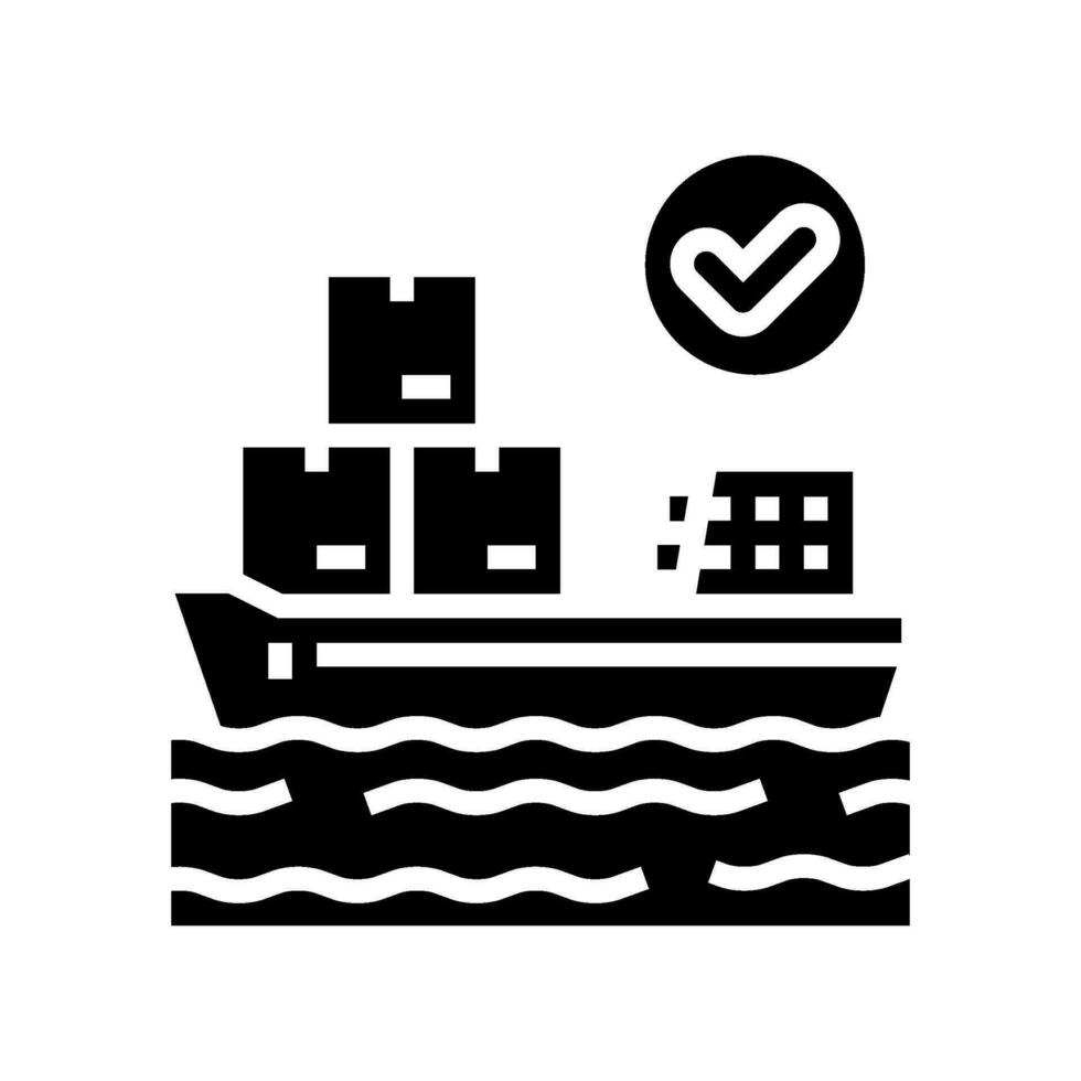 vracht vervoer logistiek manager glyph icoon vector illustratie