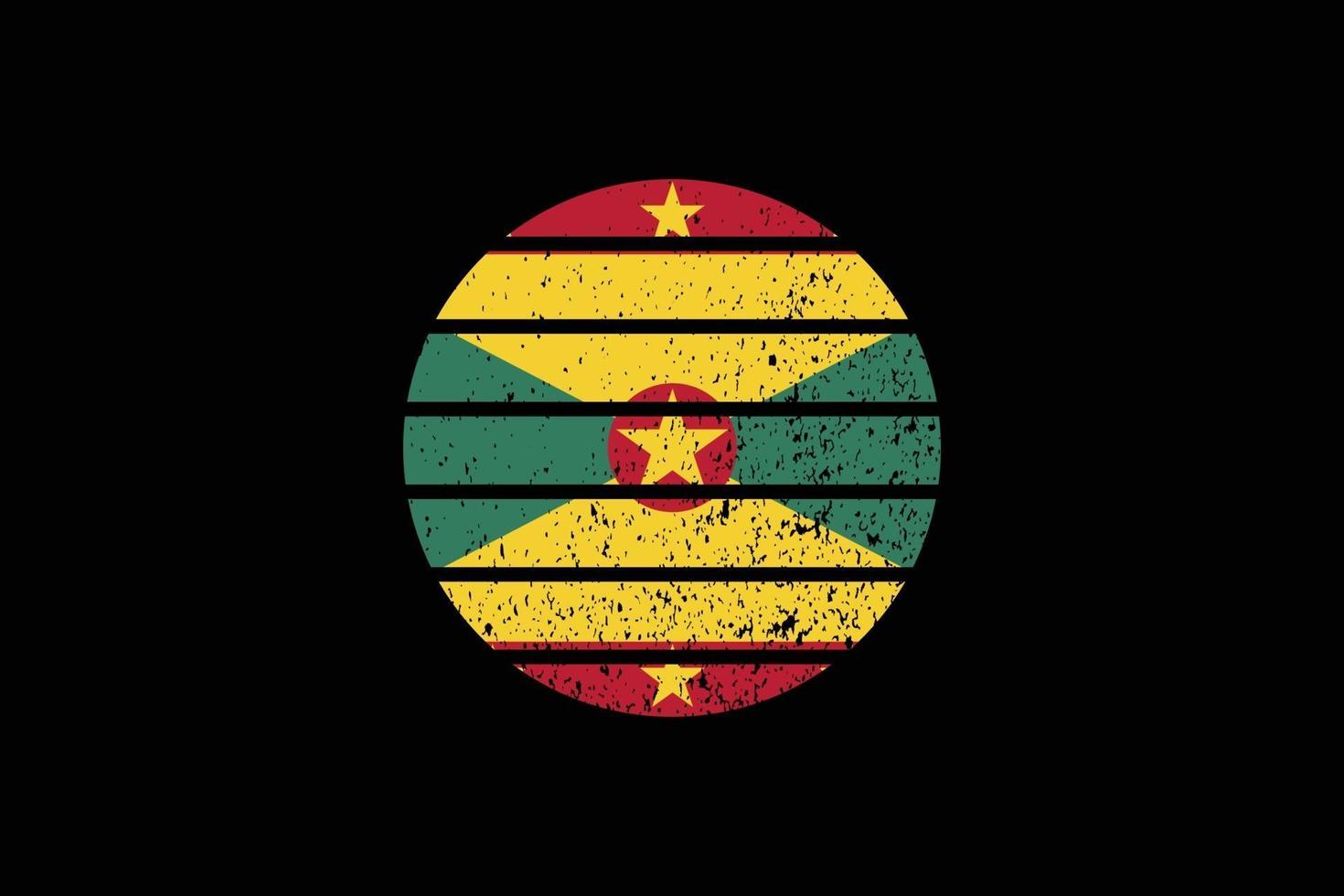 grunge stijl vlag van de grenada. vectorillustratie. vector