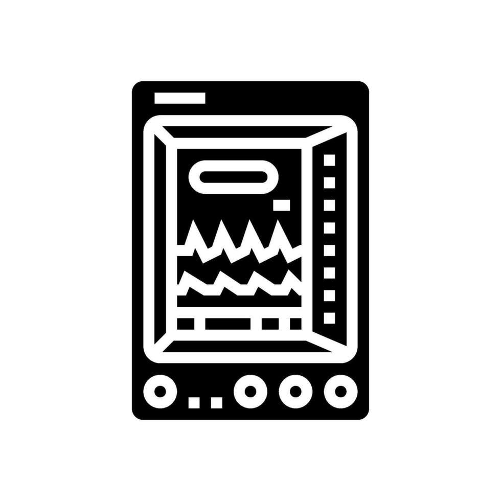 vitaal tekens toezicht houden op ambulance glyph icoon vector illustratie