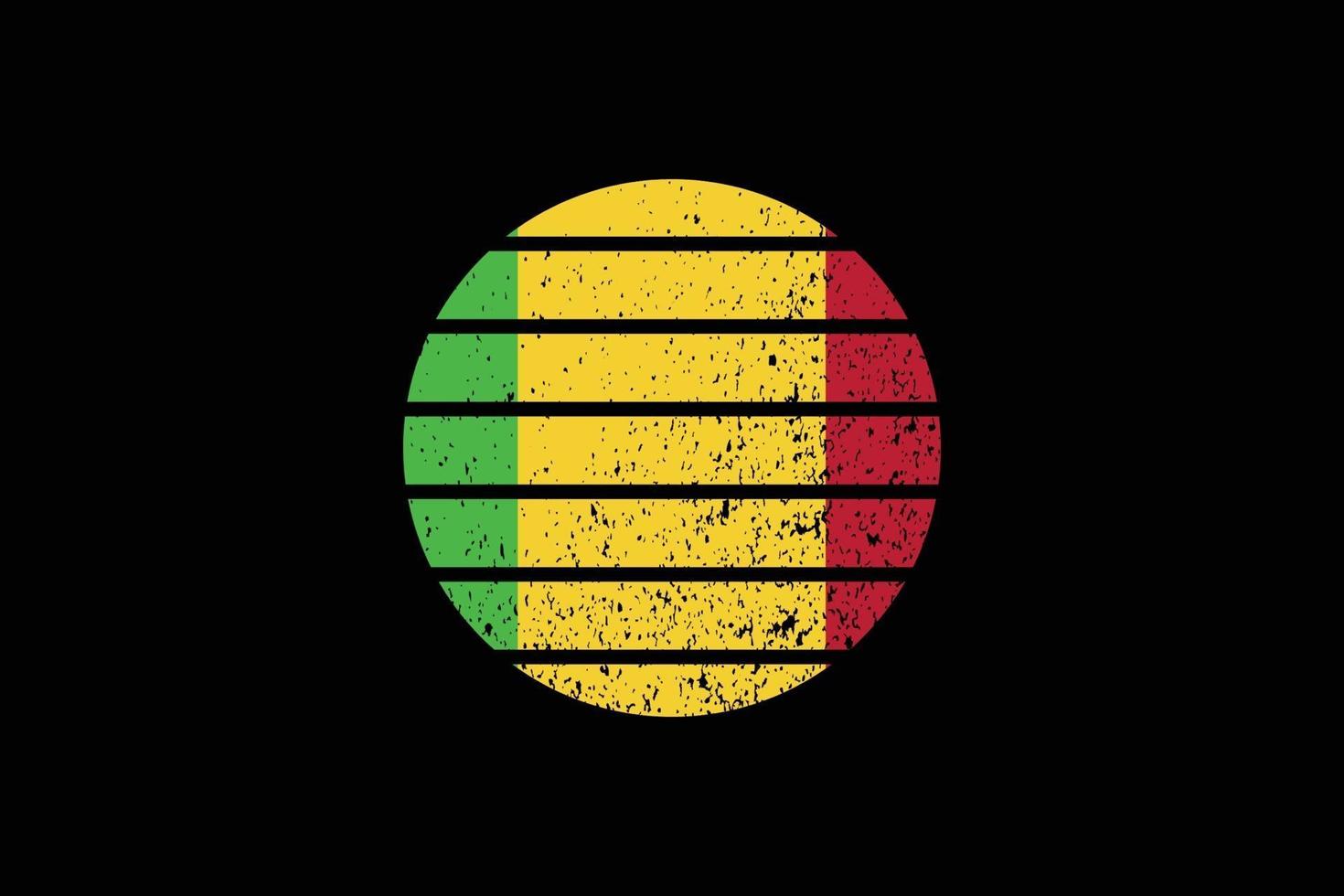 grunge-stijl vlag van mali. vectorillustratie. vector