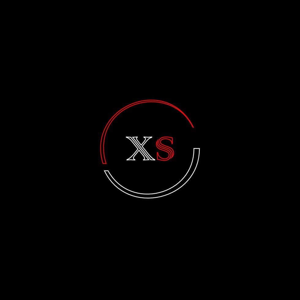 xs creatief modern brieven logo ontwerp sjabloon vector