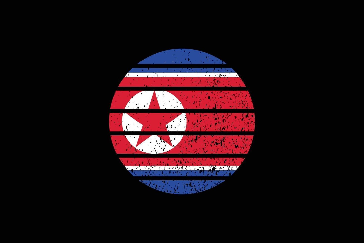 vlag in grunge-stijl van Noord-Korea. vectorillustratie. vector