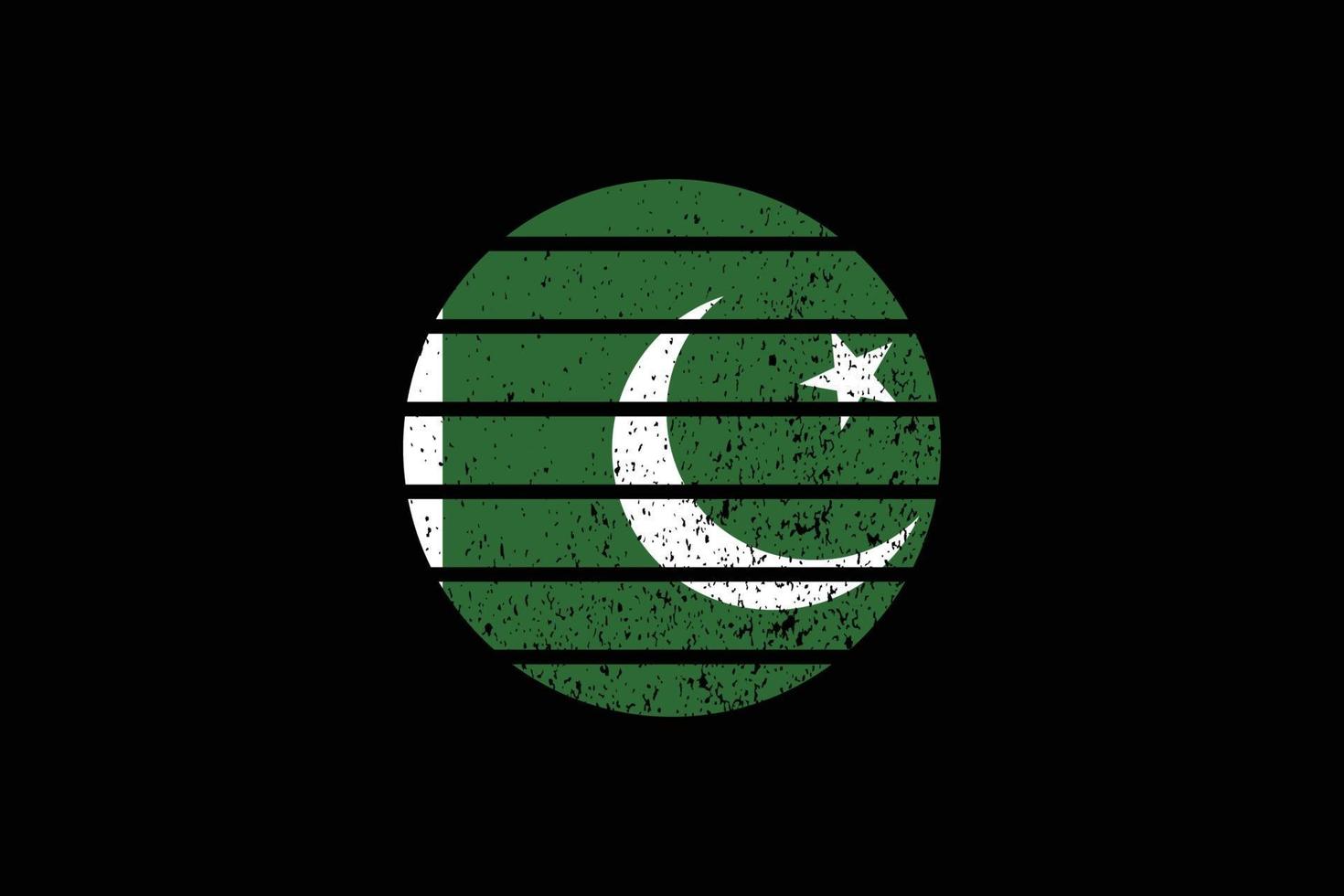 grunge-stijl vlag van pakistan. vectorillustratie. vector