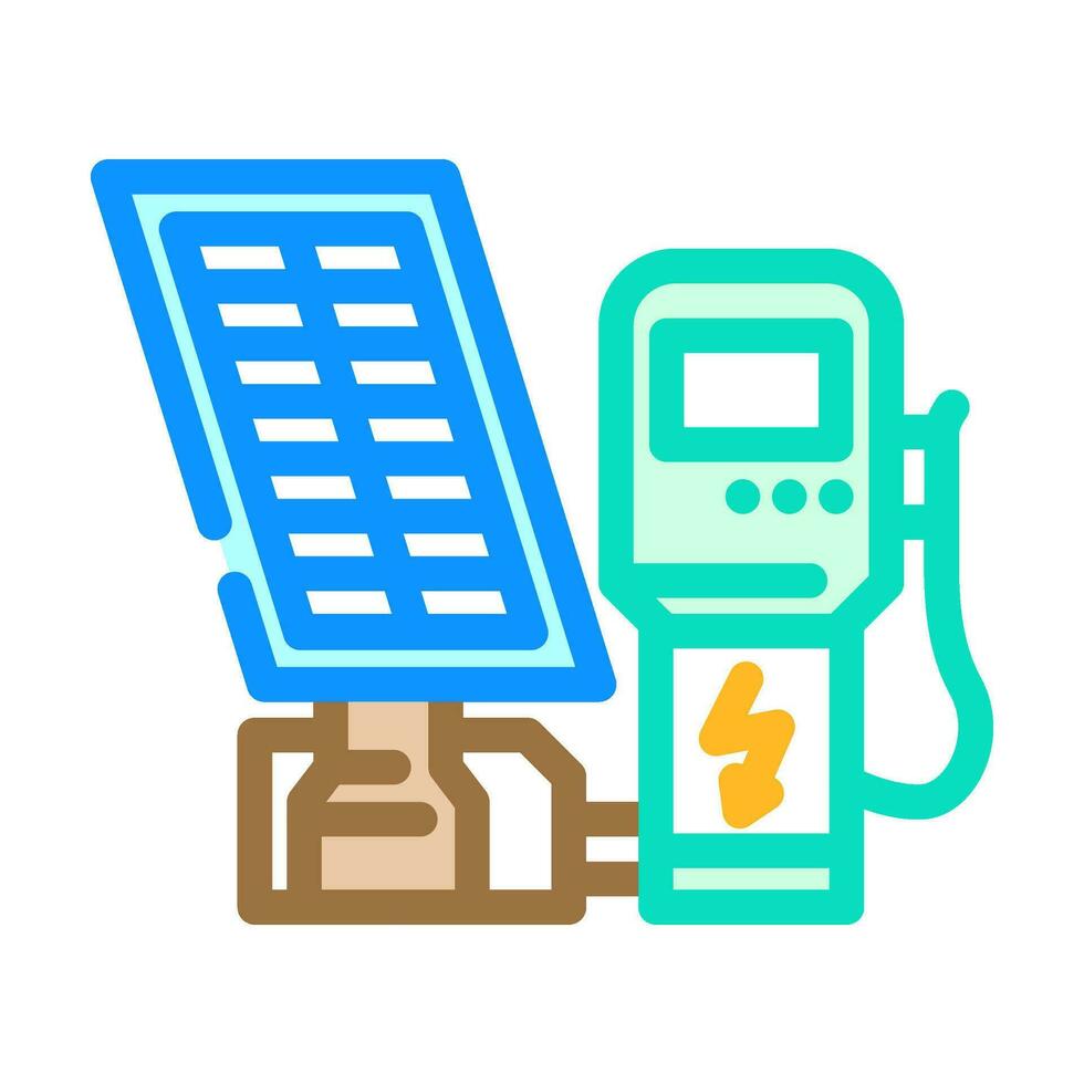 schoon energie elektrisch kleur icoon vector illustratie