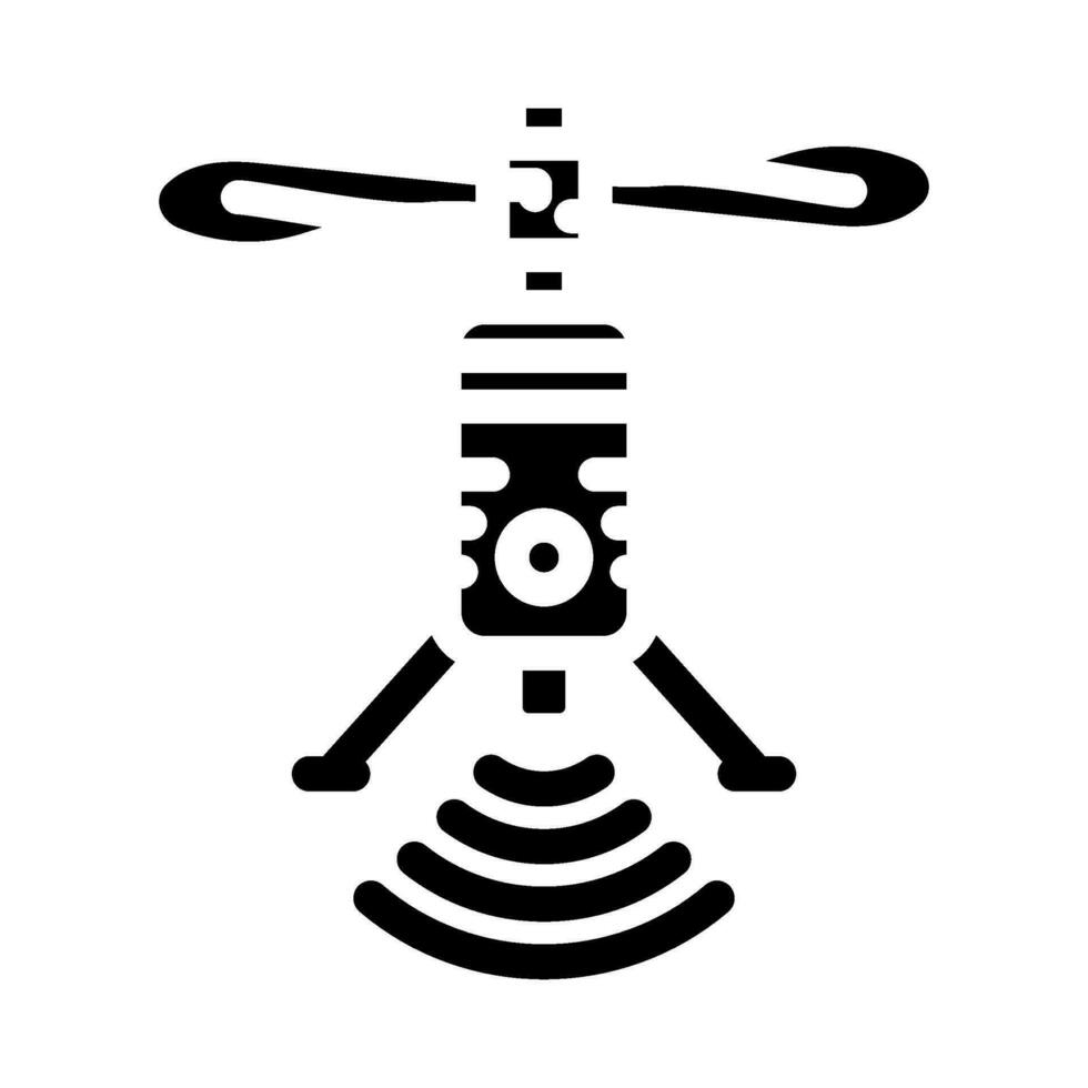 telecommunicatieverbinding dar glyph icoon vector illustratie