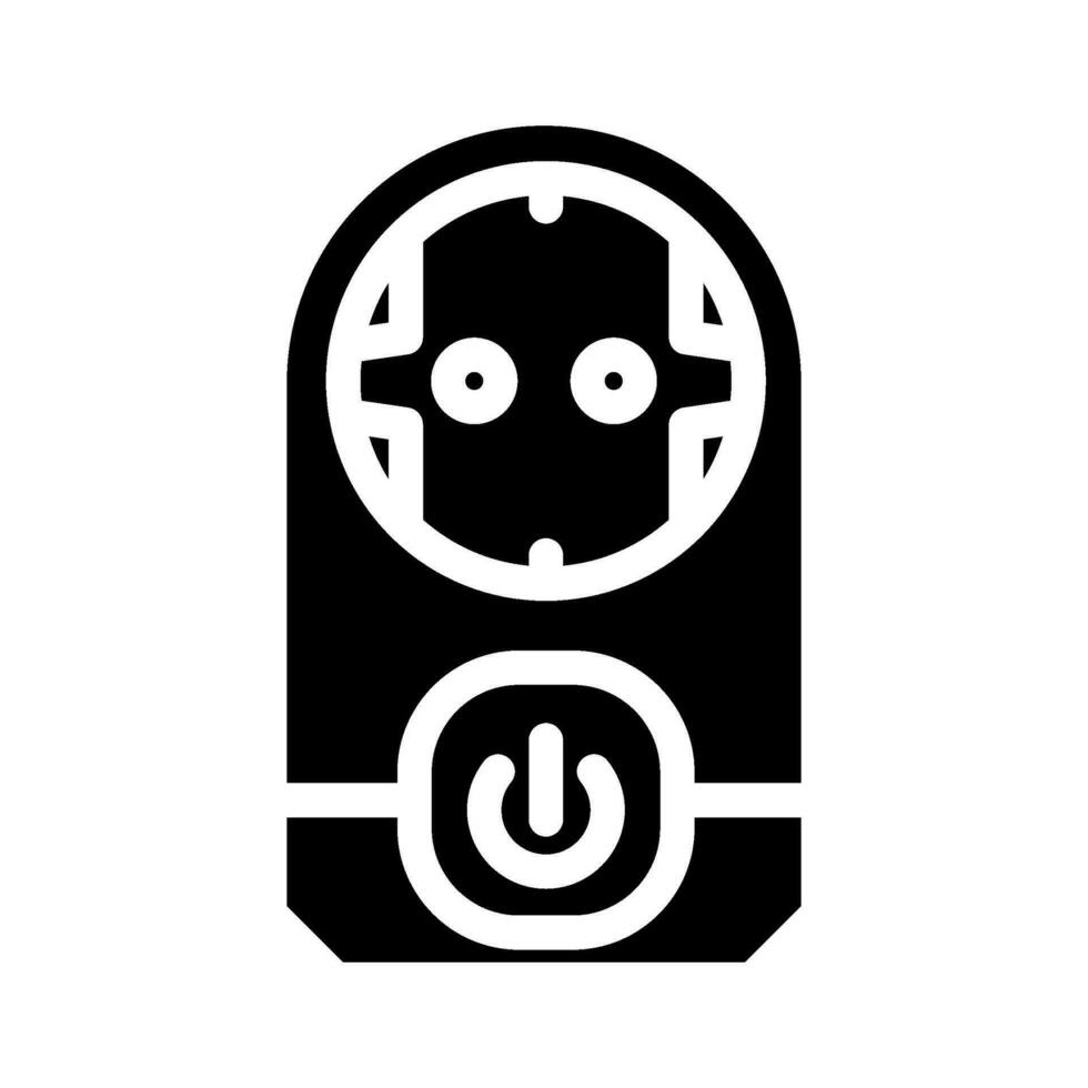 slim plug huis glyph icoon vector illustratie